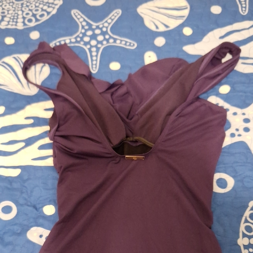 Ralph Lauren Deep Purple Swimsuit - Picture 5 of 6